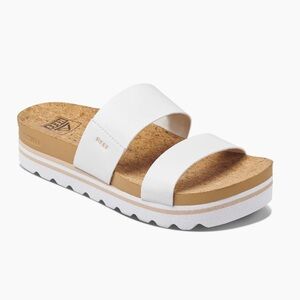 REEF Cusion Vista High Sandal. Size US6 Color WHITE
